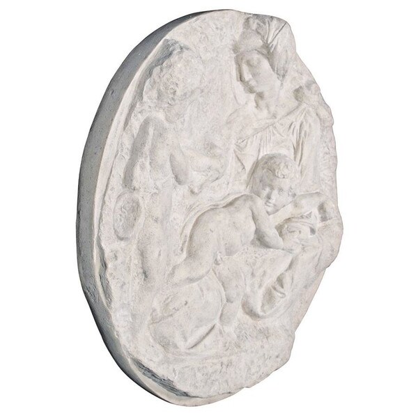 Virgin and Child Infant Saint John Wall Sculpture Michelangelo direct Museum